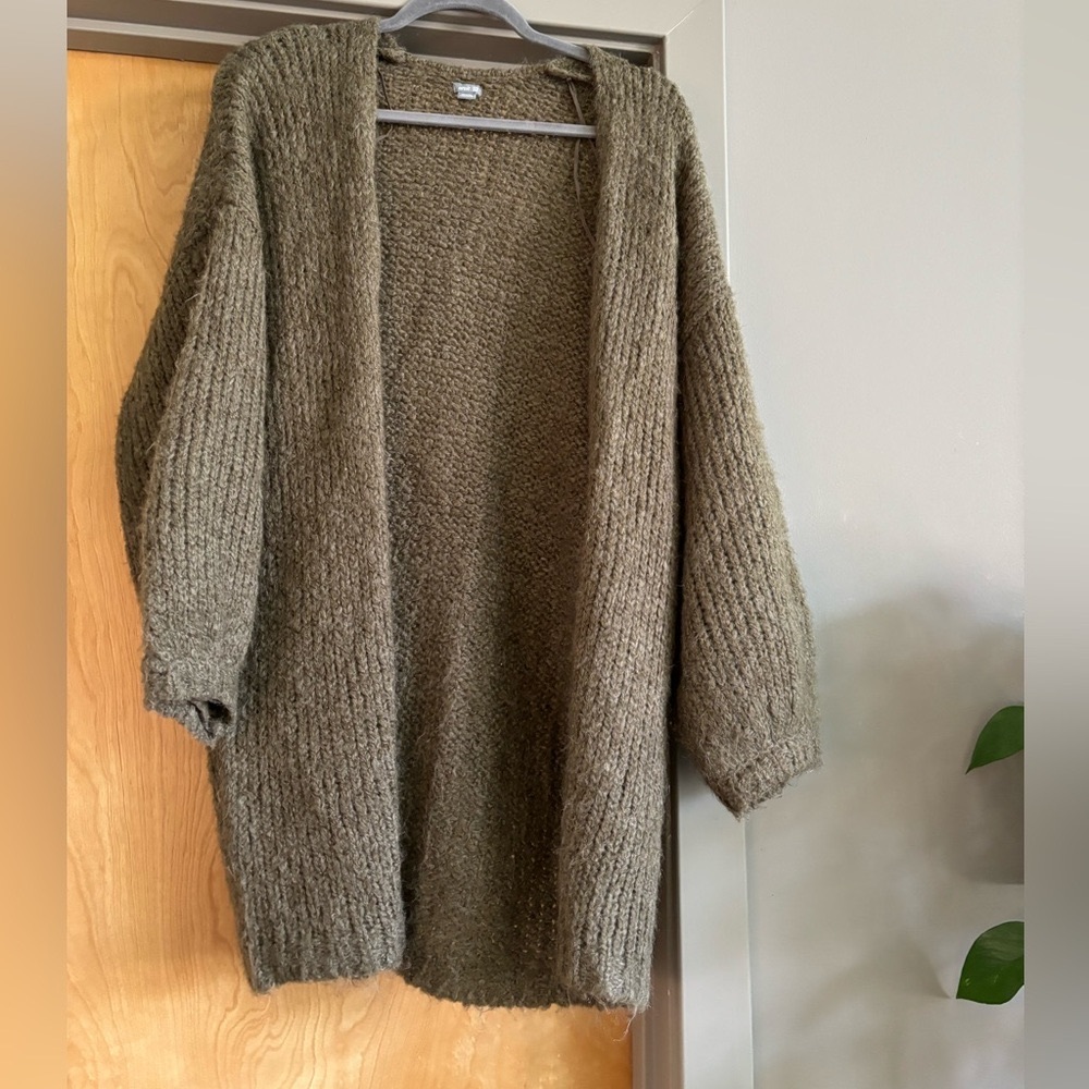 Aerie green slouchy cardigan